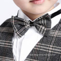 Hand Made High Quality Custom Made Tuxedo Check Pattern Flower Boy Baby Boy Suit